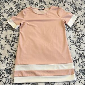SHEIN Blush and Ivory Short Sleeve Dress
